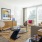 a living room with a large window